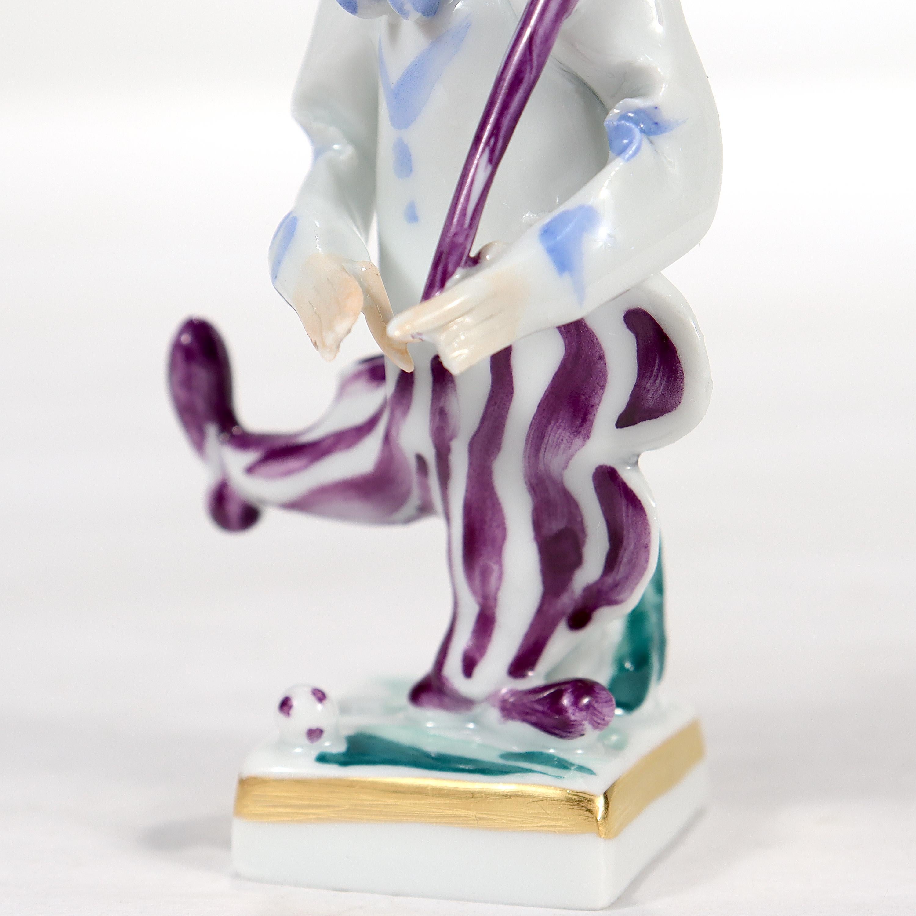 Vintage Meissen Porcelain Golfer or Golfing Figurine by Peter Strang en vente 4