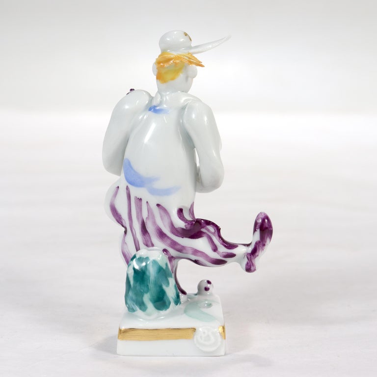 20th Century Vintage Meissen Porcelain Golfer or Golfing Figurine by Peter Strang For Sale