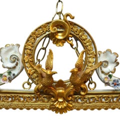 Vintage Meissen Rococo Figural & Floral Porcelain & Ormolu Wall Mirror 20thC