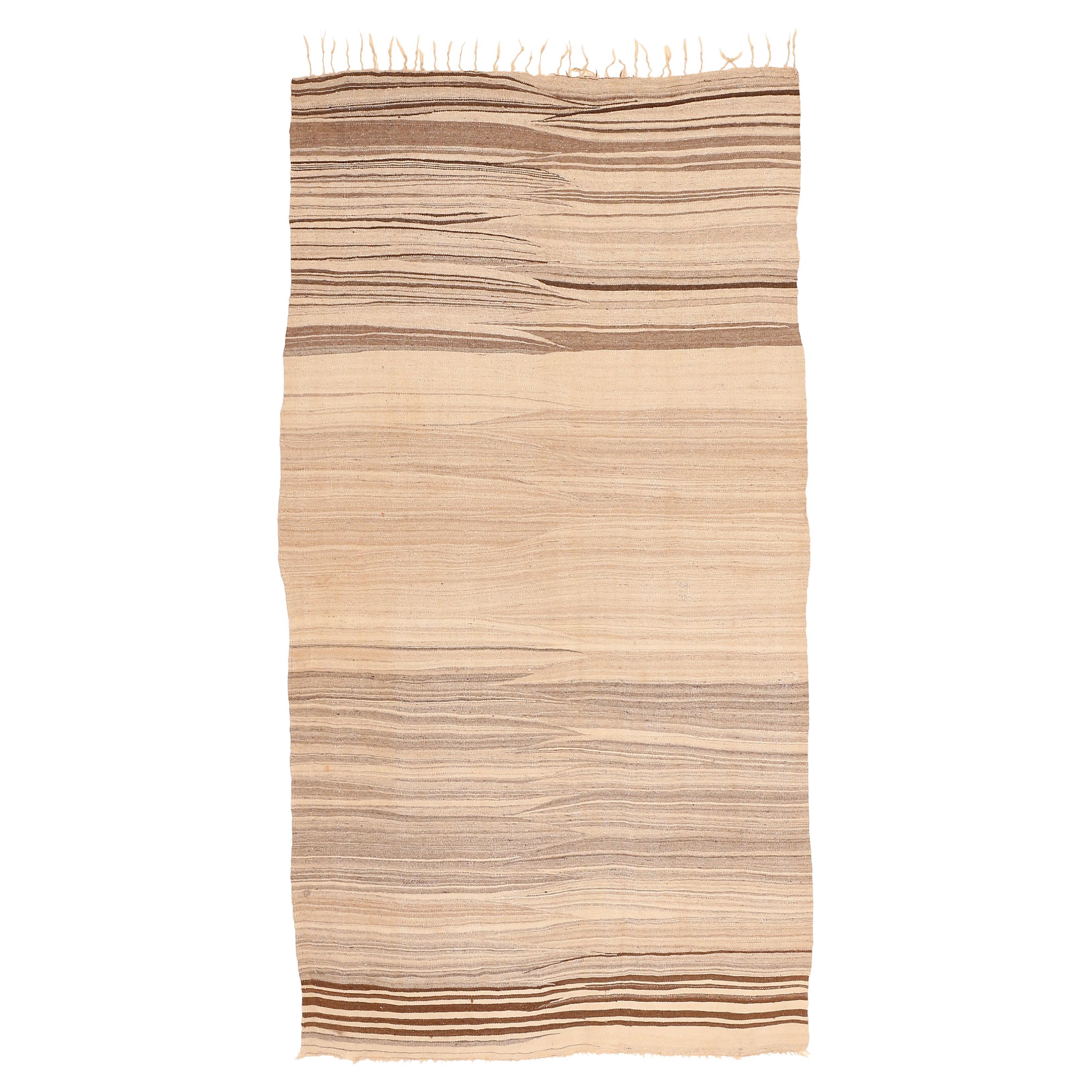 Tapis berbère vintage Mejjat Haik Kilim tissé à plat en vente