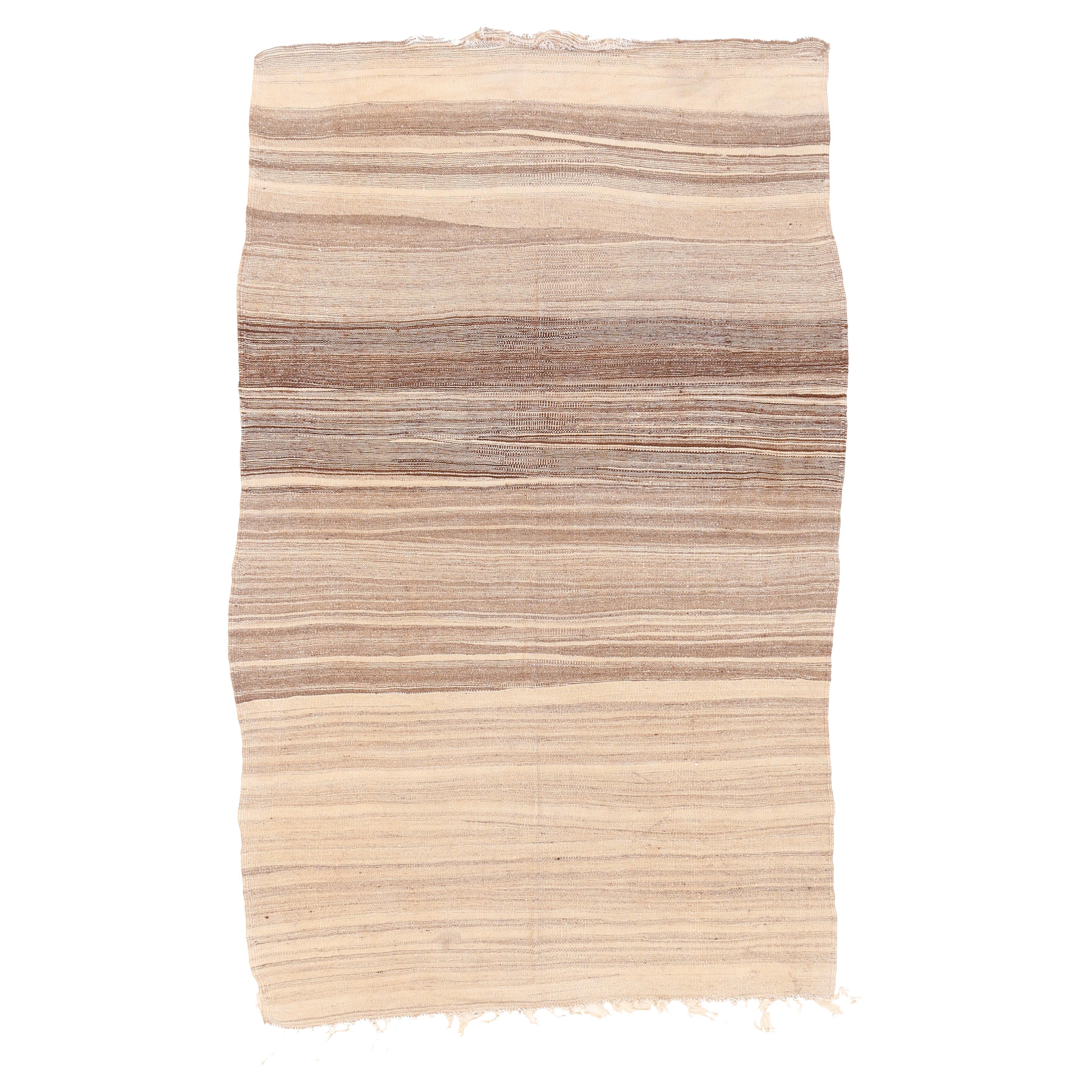 Tapis berbère vintage Mejjat Haik Kilim tissé à plat