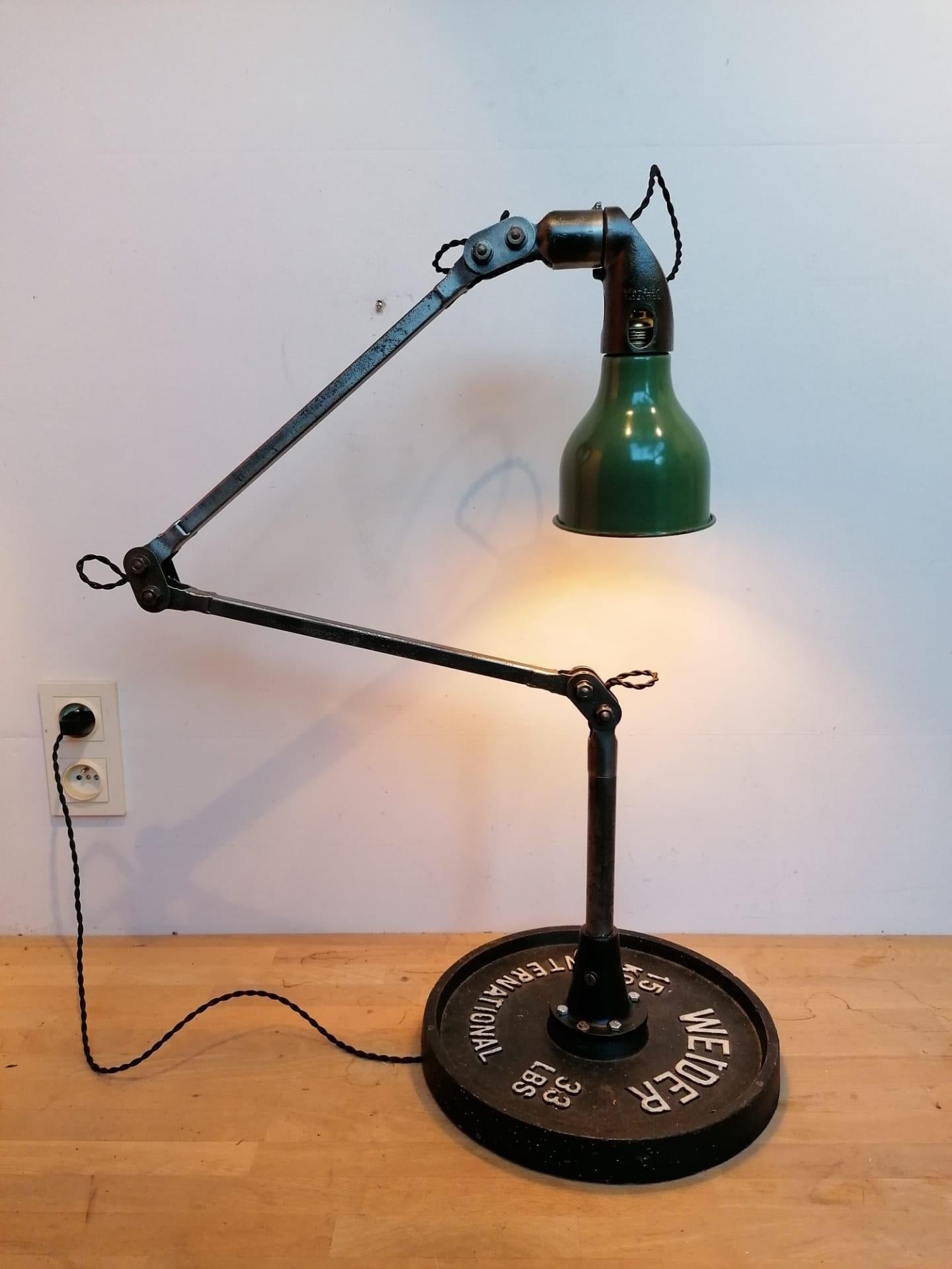 Vintage Mek Elek Machinist Lamp, 1930s 1