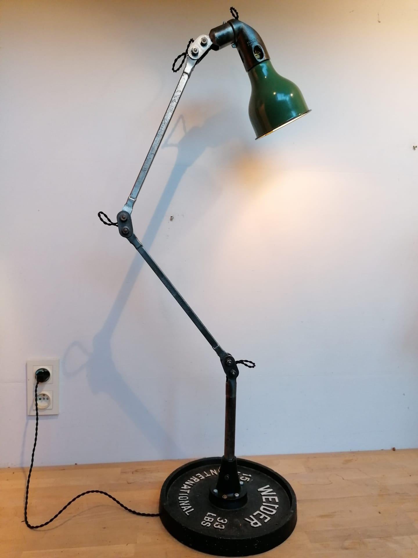 Vintage-Lampe Mek Elek Machinist, 1930er Jahre 4