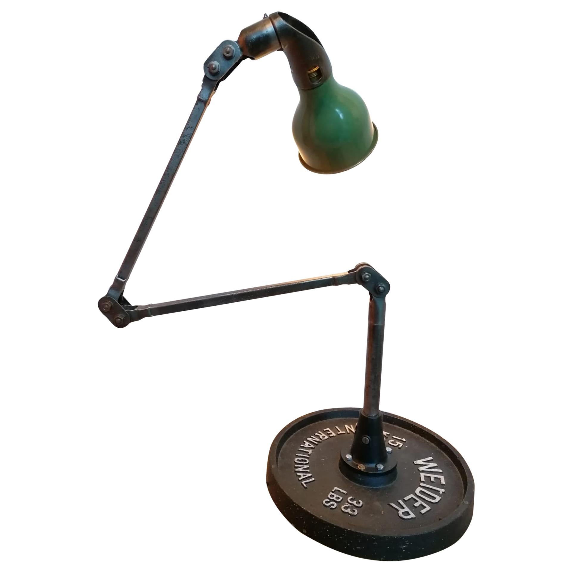 Vintage Mek Elek Machinist Lamp, 1930s