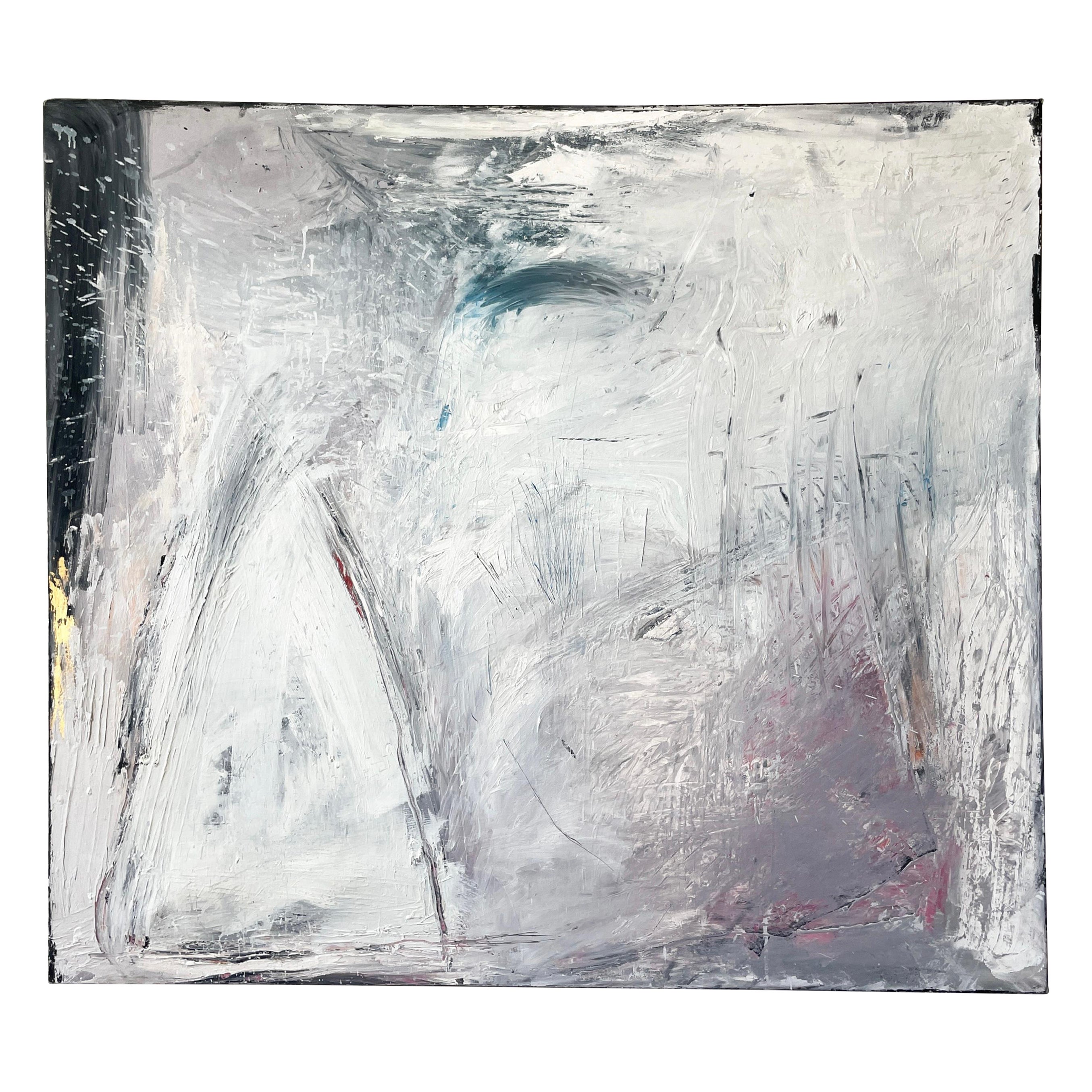Vintage Melinda Stickney-Gibson Acrylic On Canvas Abstract Painting 80s