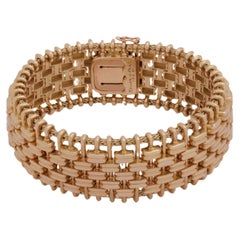 Retro Mellerio Dits Meller 18 Karat Yellow Gold Tank Bracelet