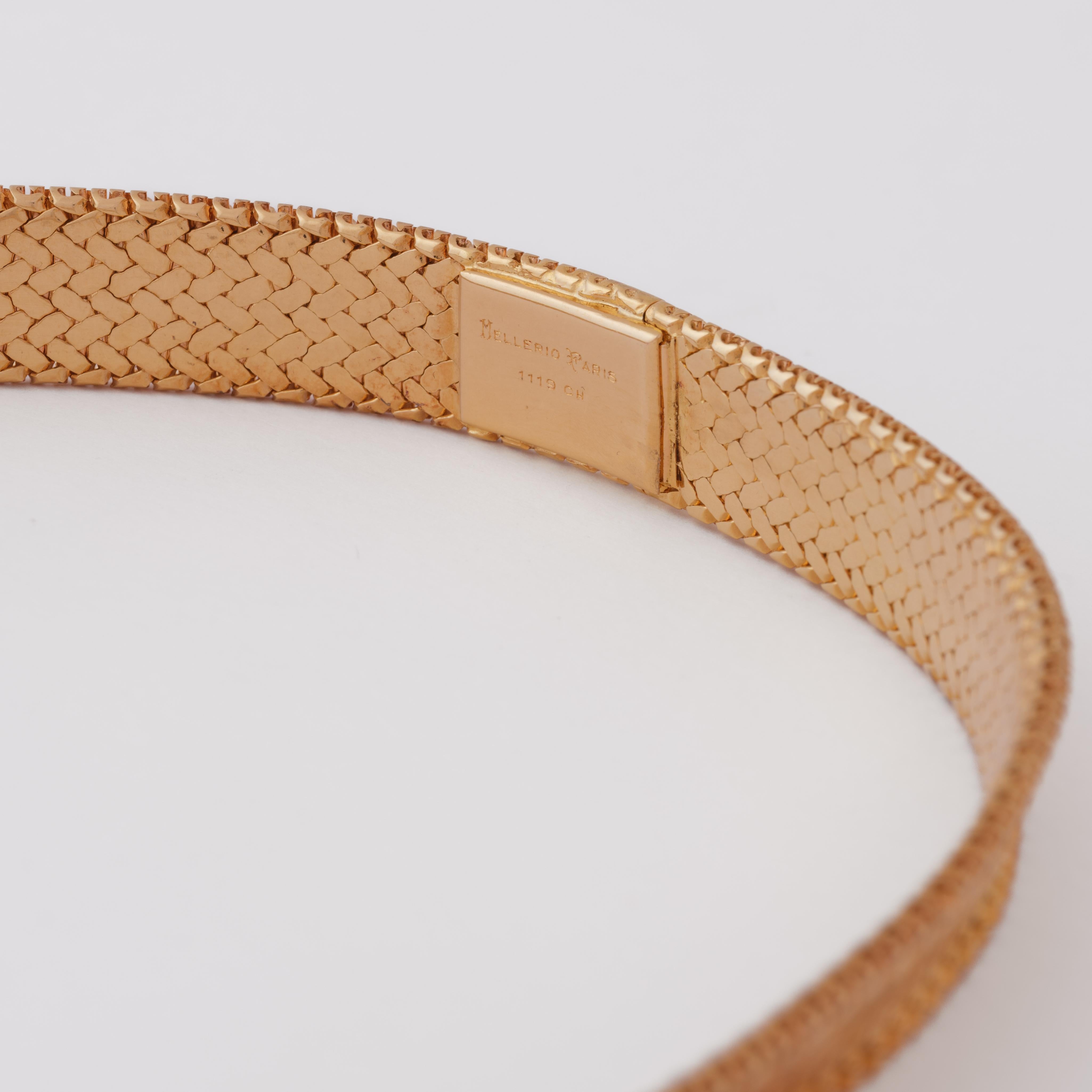 Vintage Mellerio Paris 18 Karat Yellow and Rose Collar en vente 2
