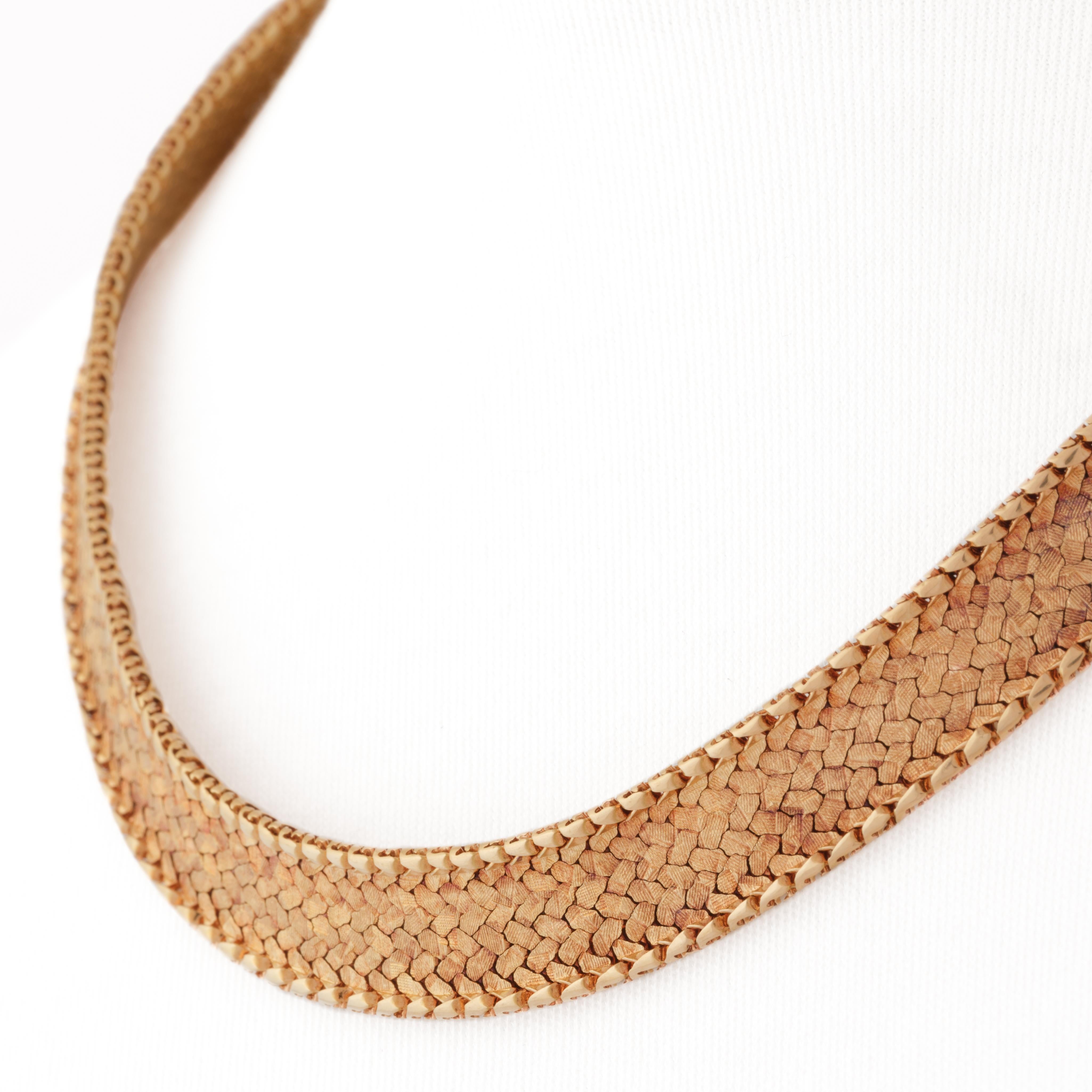 Collare d'epoca Mellerio Paris 18 carati giallo e rosa In condizioni ottime in vendita a New York, NY