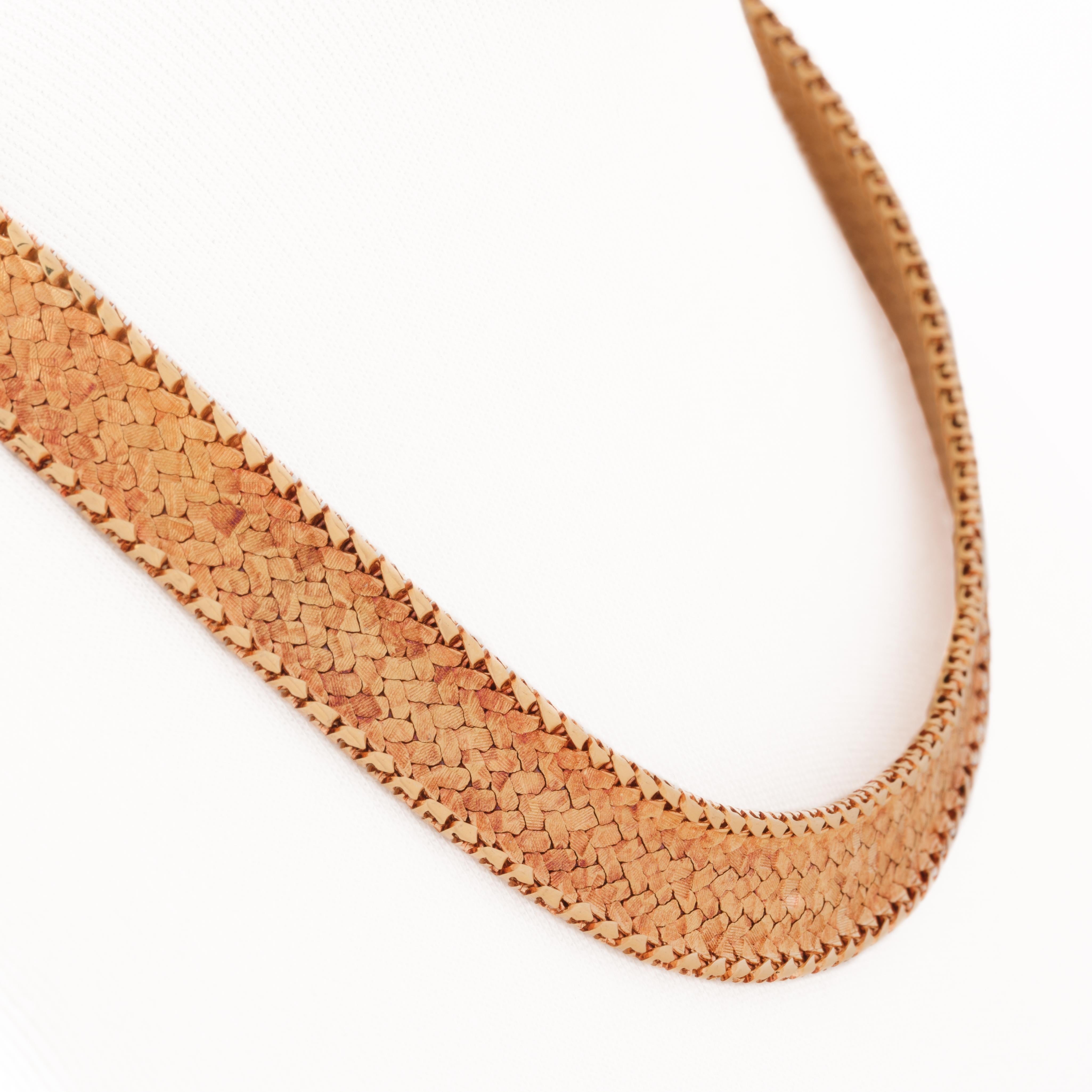 da uomo o donna Collare d'epoca Mellerio Paris 18 carati giallo e rosa in vendita