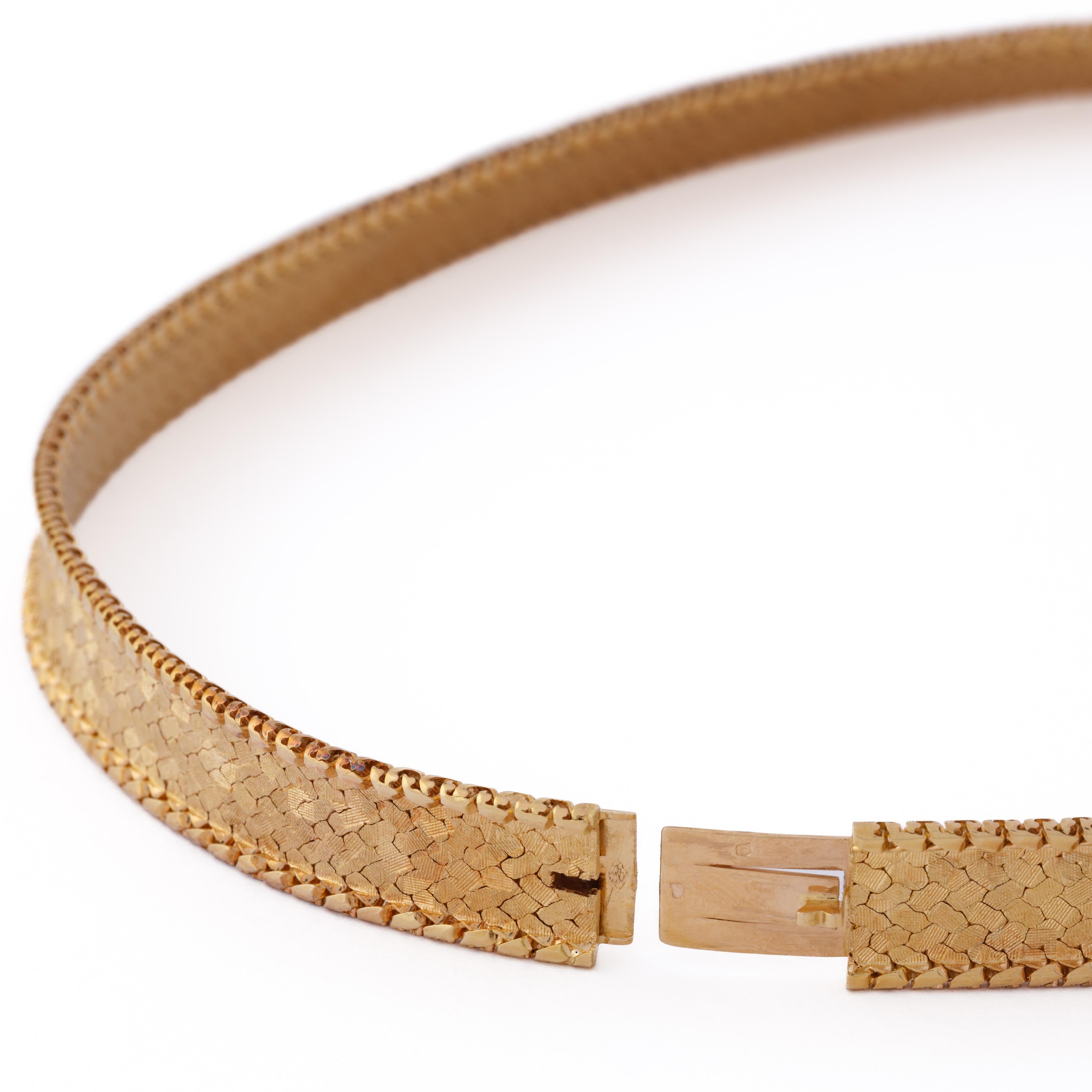 Collare d'epoca Mellerio Paris 18 carati giallo e rosa in vendita 2