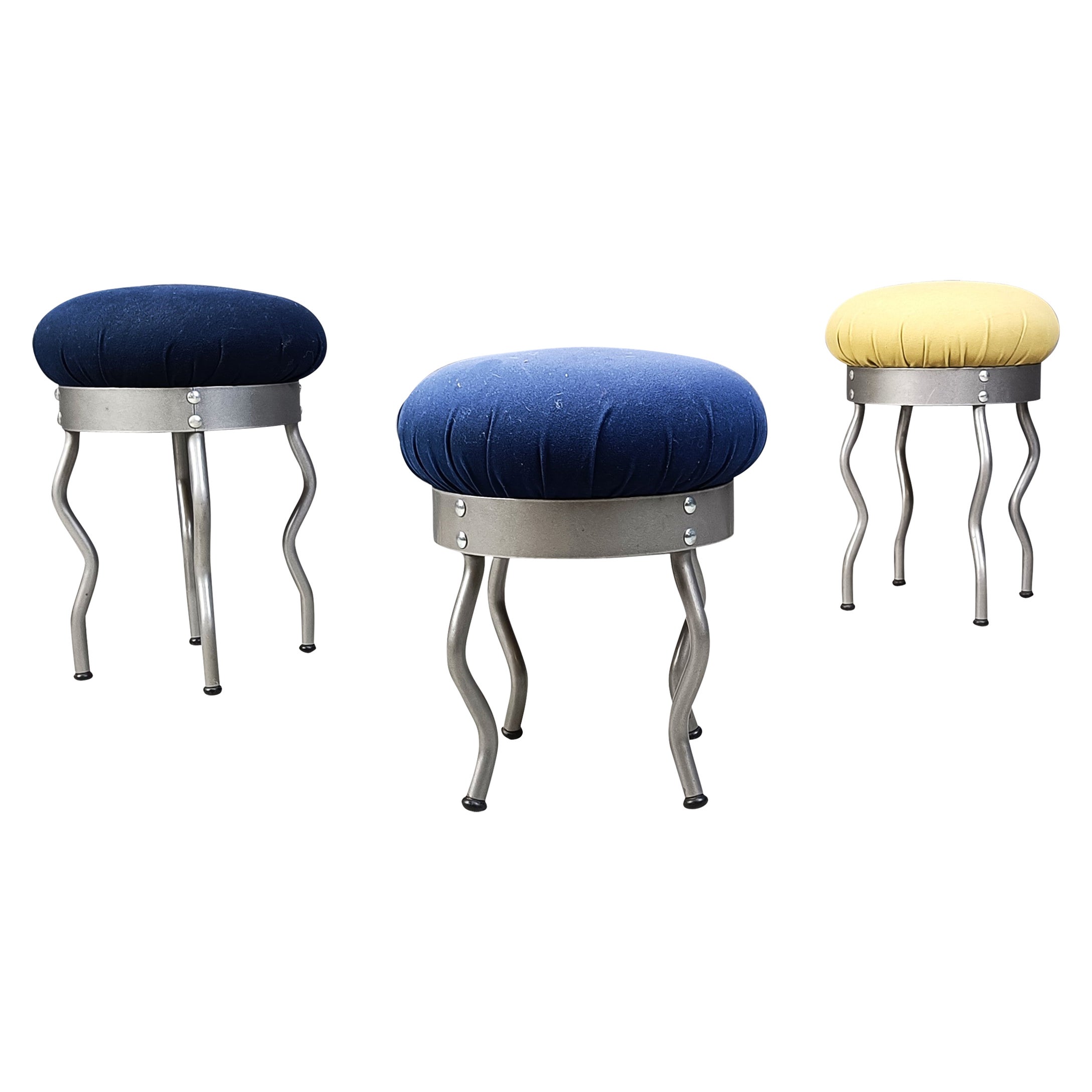 Vintage Memphis Design Uri Stools by Per Ivar Ledang for IKEA, 1995 - set of 3