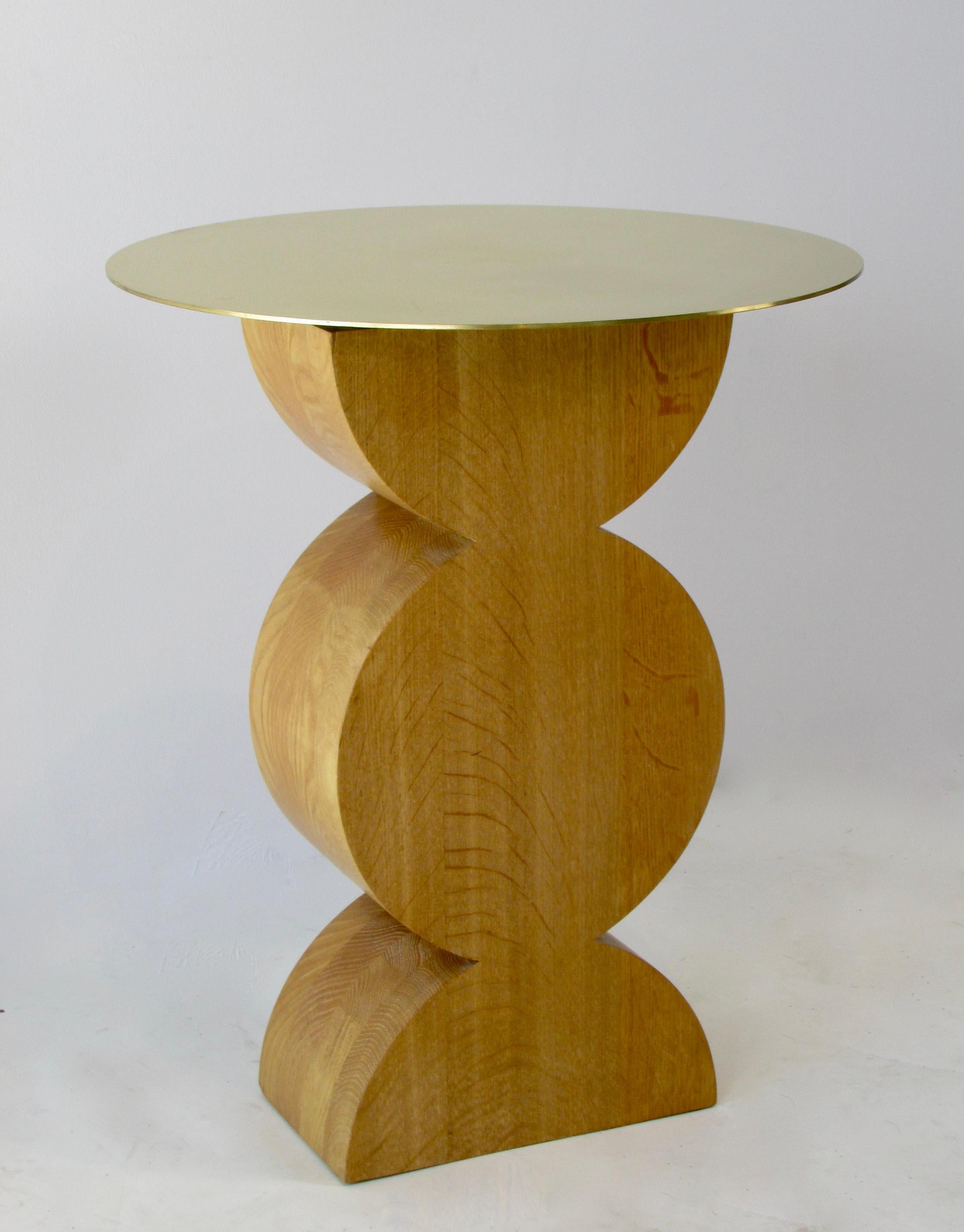 Post-Modern Studio Simon, Constantin Occasional Table With Brass Top For Sale