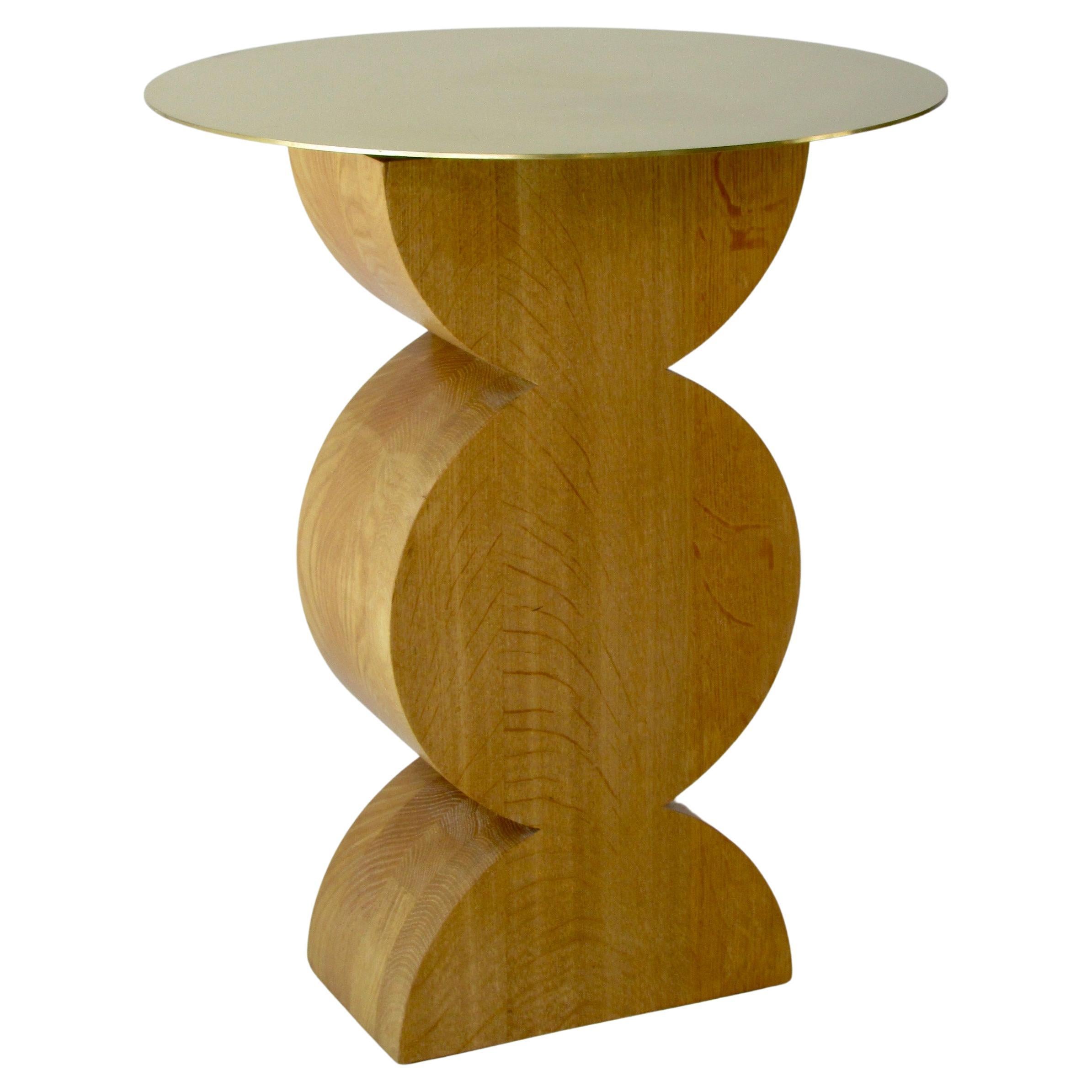 Studio Simon, table d'appoint Constantin avec plateau en laiton