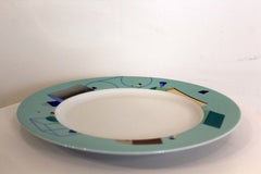 Vintage Memphis Style Set of 5 Swid Powell Collectible Decorative Ceramic Plates