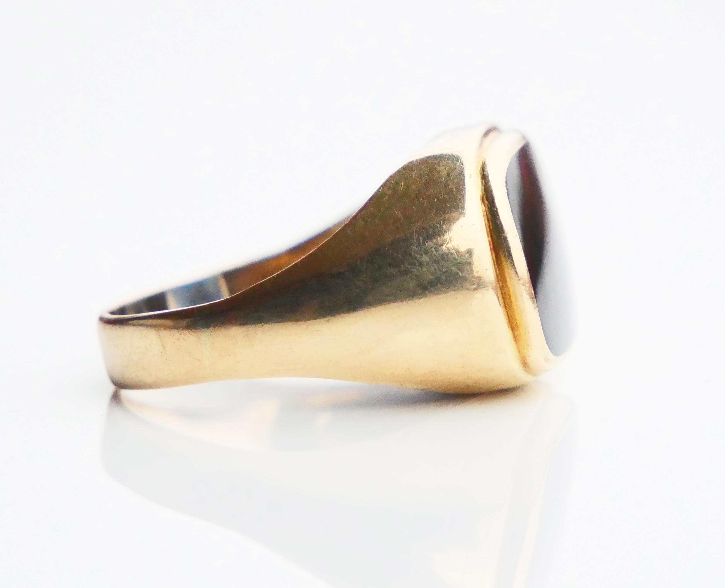 Vintage Men Ring Sapphire solid 14K Gold Ø8.75US / 9.73 gr 4