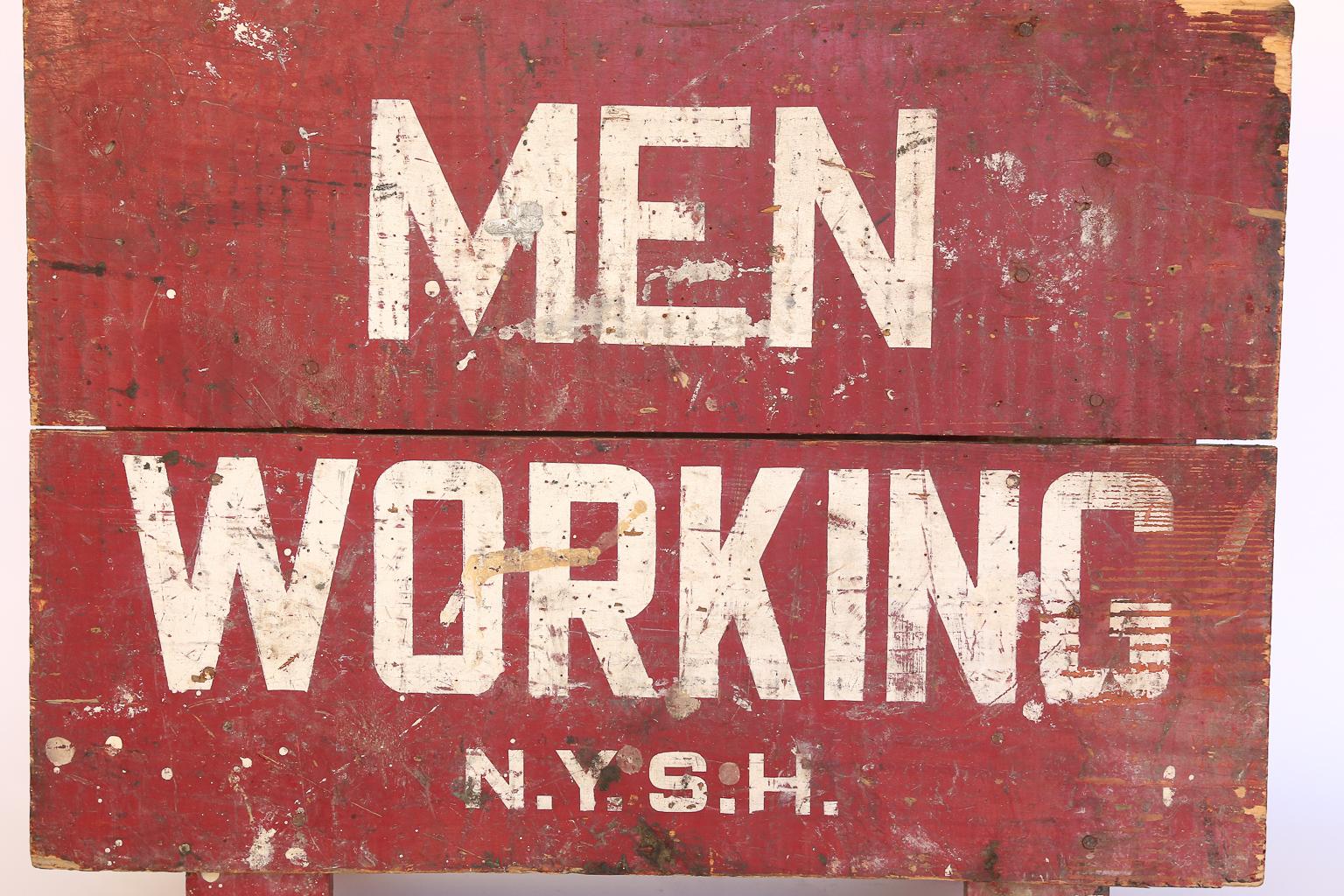 American Vintage Men Working Sign