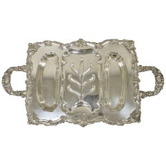 Vintage Meneses Orfebres Spain Regency Style Silver Plate Metal Tray Platter