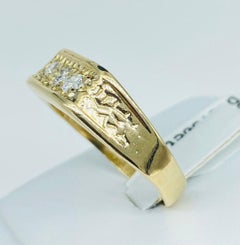 Vintage Men’s 0.50 Carat Diamonds Nugget Style 3-Stone Ring