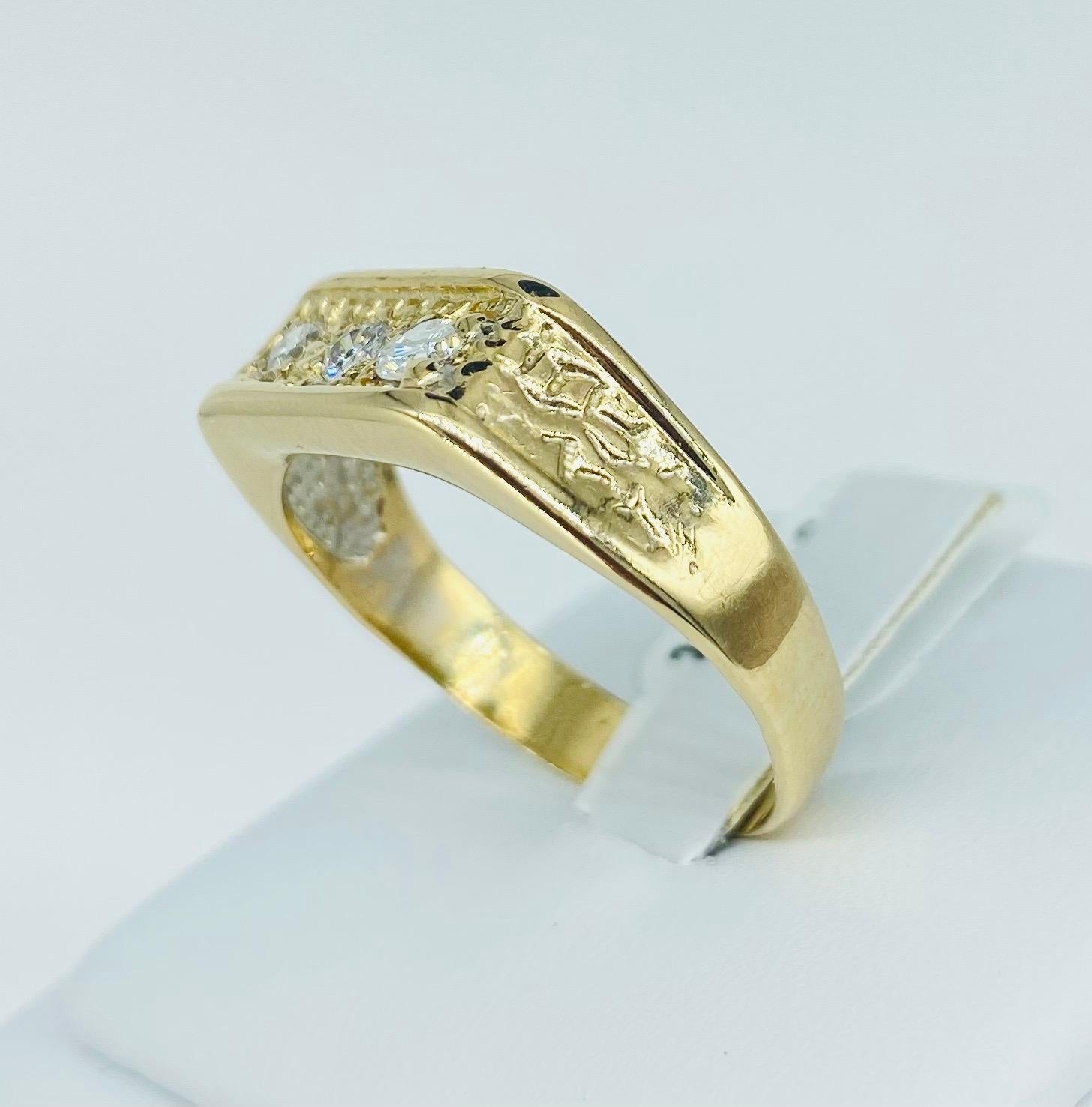 3 stone ring design for male