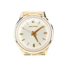 Vintage Men's 10k Gold-Filled Bulova Accutron Watch Movement 214 w/ Original Box