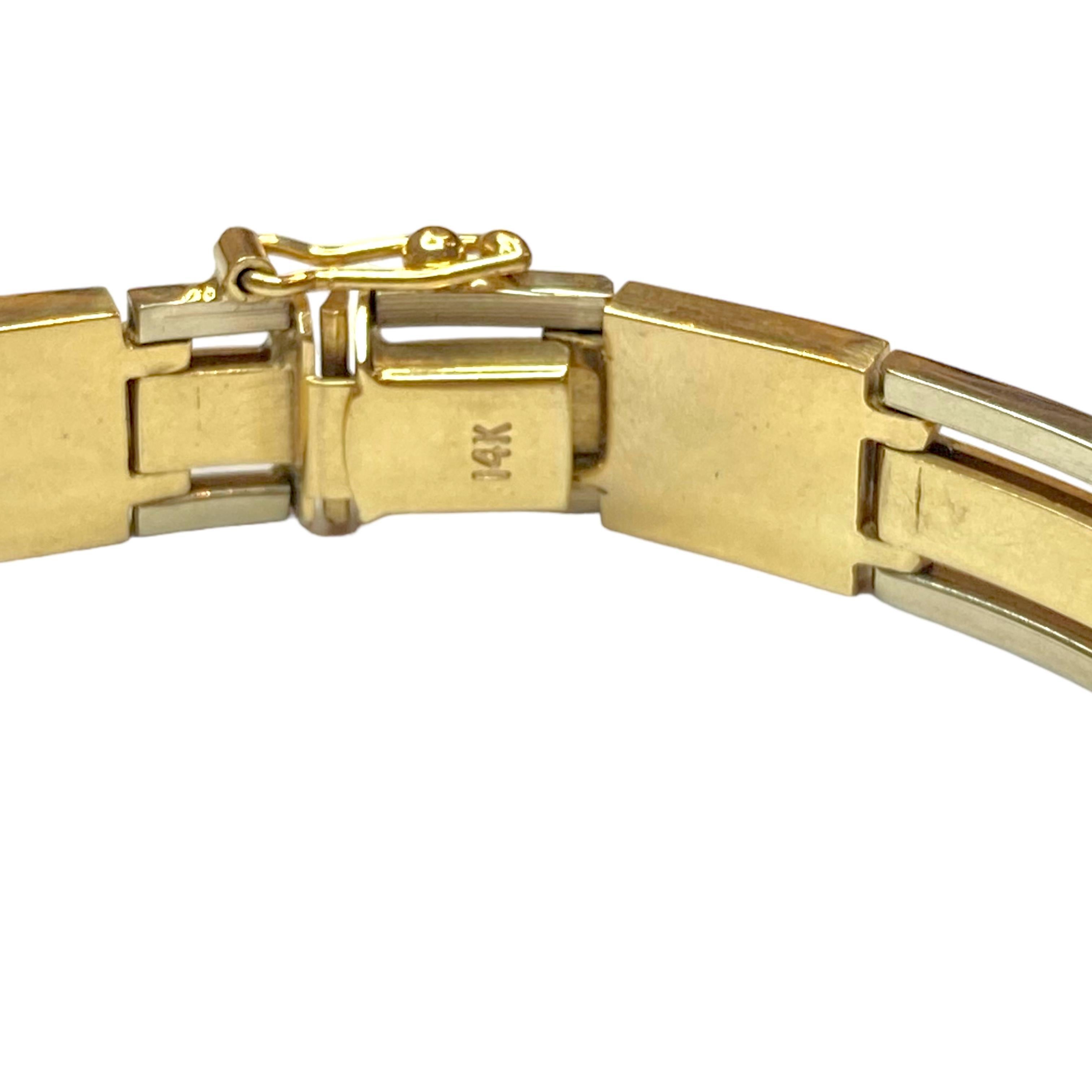 Vintage Men's 14K Gold & Onyx Bracelet 1