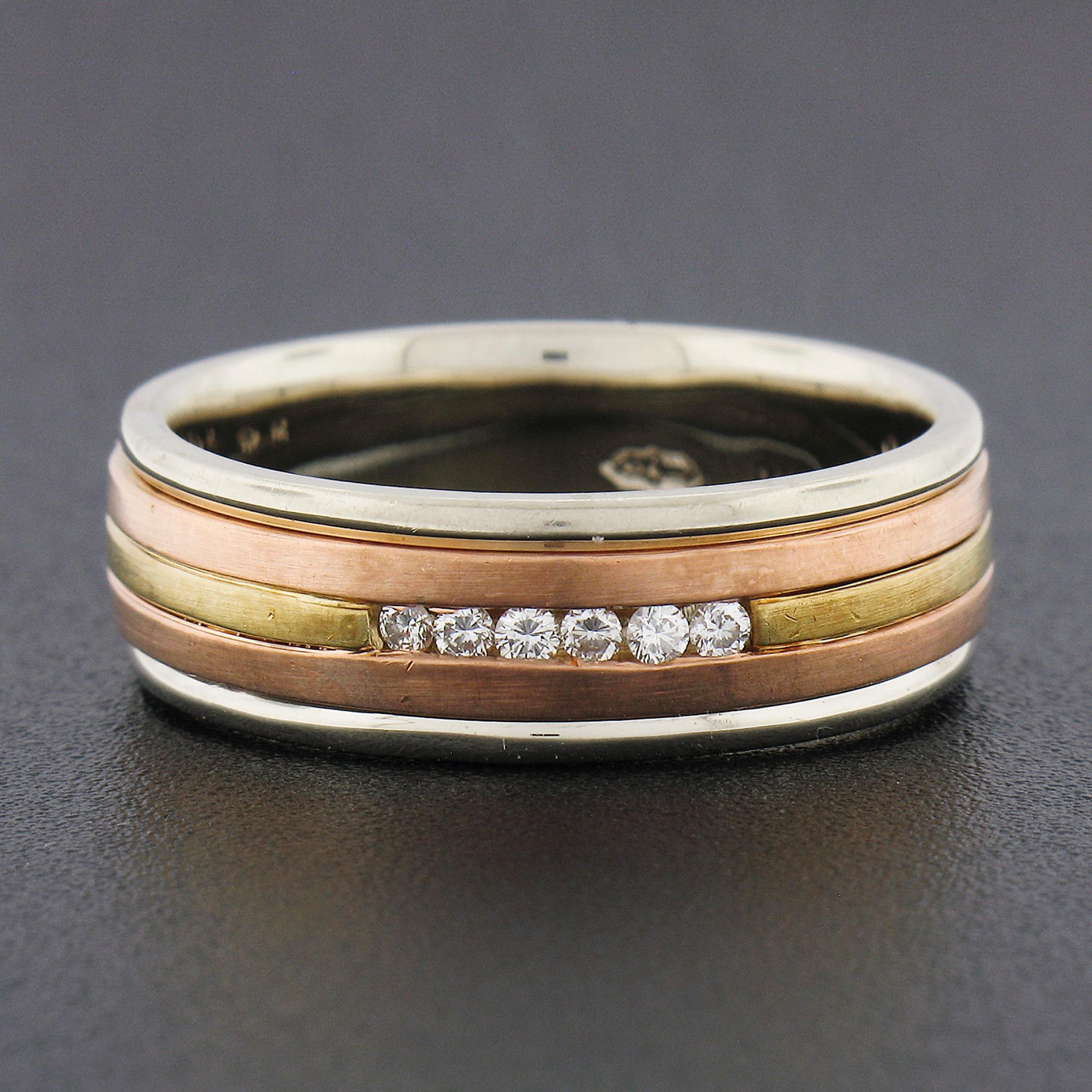 i color diamond 14kt gold channel band