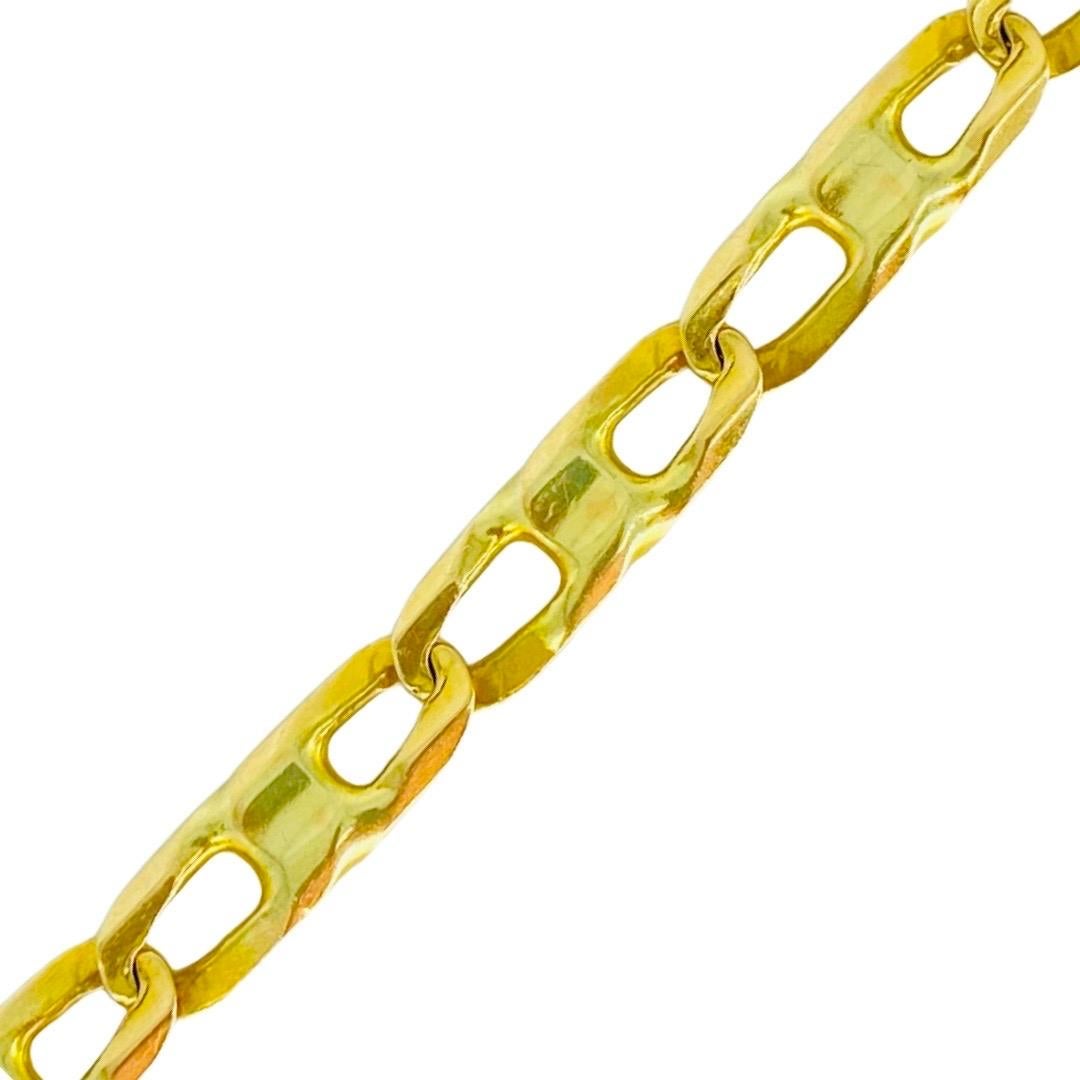 Bracelet vintage à maillons courbés fantaisie en or 14 carats pour hommes Unisexe en vente