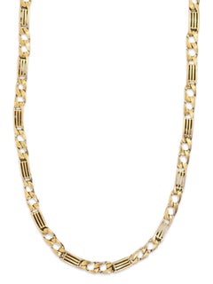 Vintage Men's 6mm Fancy Boxed Curbed Link Chain 14k