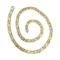 Vintage Homme 8mm Fancy Link Chain 14k Gold