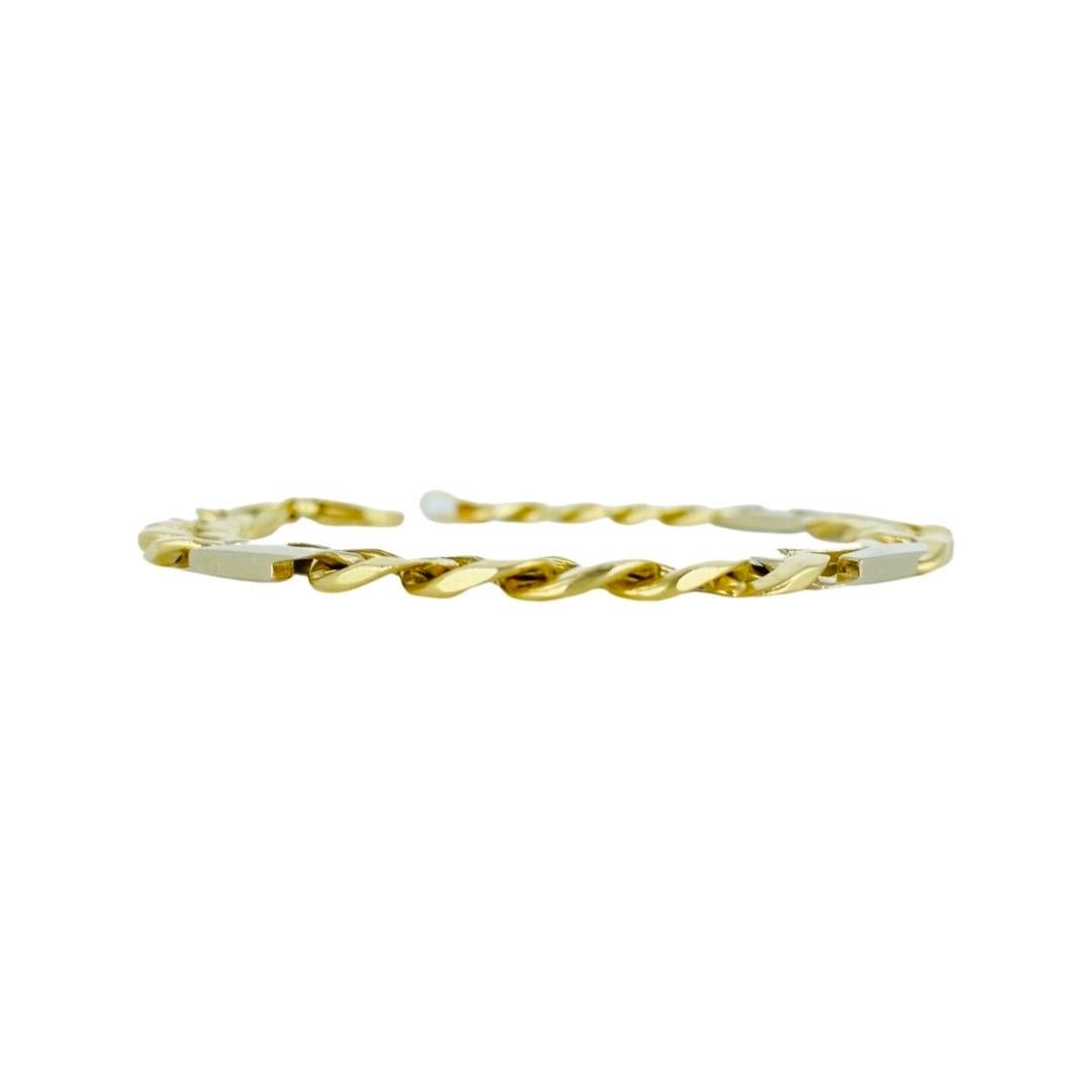 Vintage Men’s 9mm Two-Tone Fancy Link Cuban Curb Link Bracelet Italy 14k. Very sought after design and rare. The bracelet features yellow gold Cuban links with white gold fancy links combined to make this a magnificent bracelet. The bracelet is made
