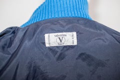 Valentino Vintage Blue Cotton Bomber Jacket