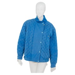 Valentino Used Blue Cotton Bomber Jacket