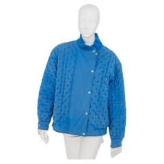 Blouson bombardier vintage Valentino en coton bleu