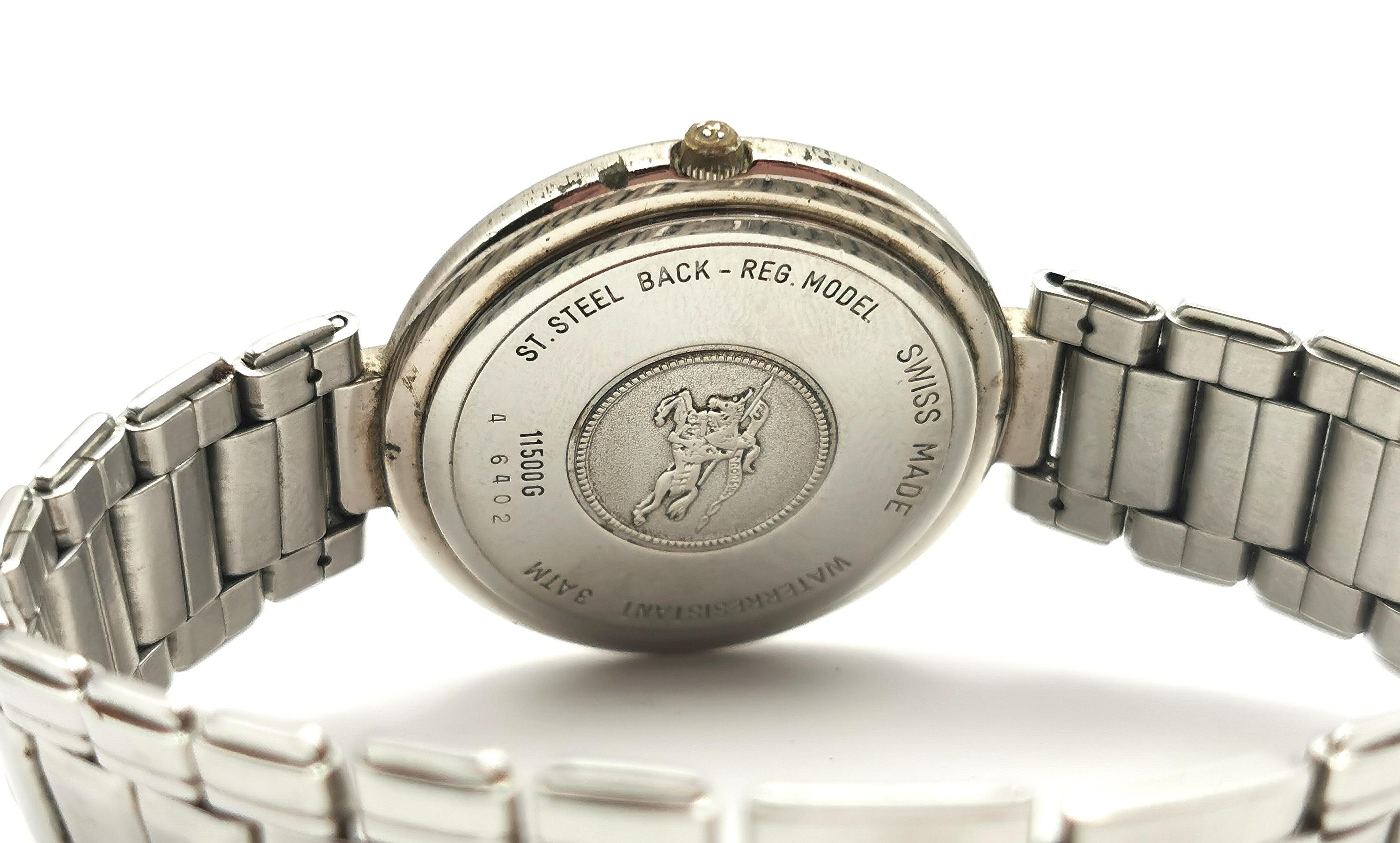 Montre-bracelet vintage en acier Burberry pour homme 3