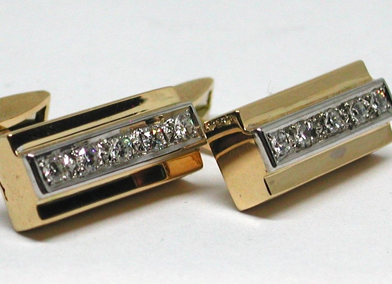 Vintage Men’s Diamond Cufflinks For Sale at 1stDibs