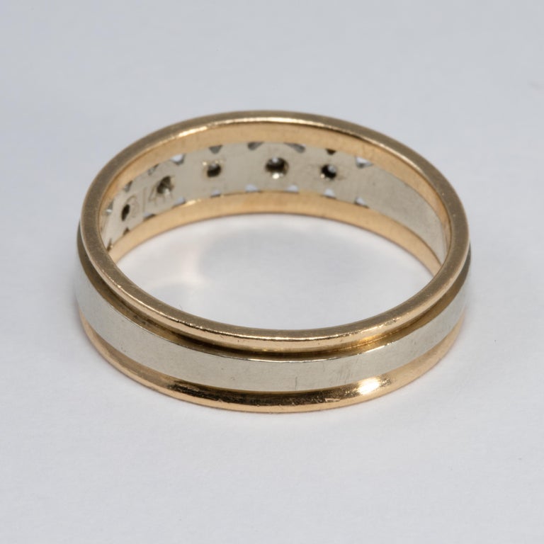 Vintage Men s Diamond Wedding Band Ring 14 Karat Yellow Vintage Men s Diamond Wedding Band Ring 14 Karat Yellow