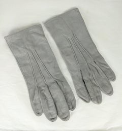 Vintage Mens Dove Gray Suede Dress Gloves