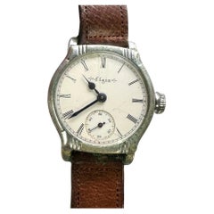 Vintage Mens Elgin Wrist Watch Manual Wind 32mm Antique 1890's