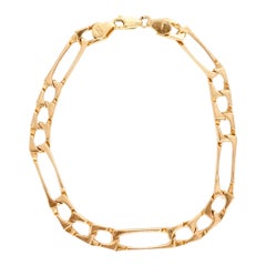 Herren-Gliederarmband 14 Gold mit Fancy Boxed-Muster