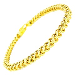 Vintage Men’s Franco Link Bracelet 14k Gold