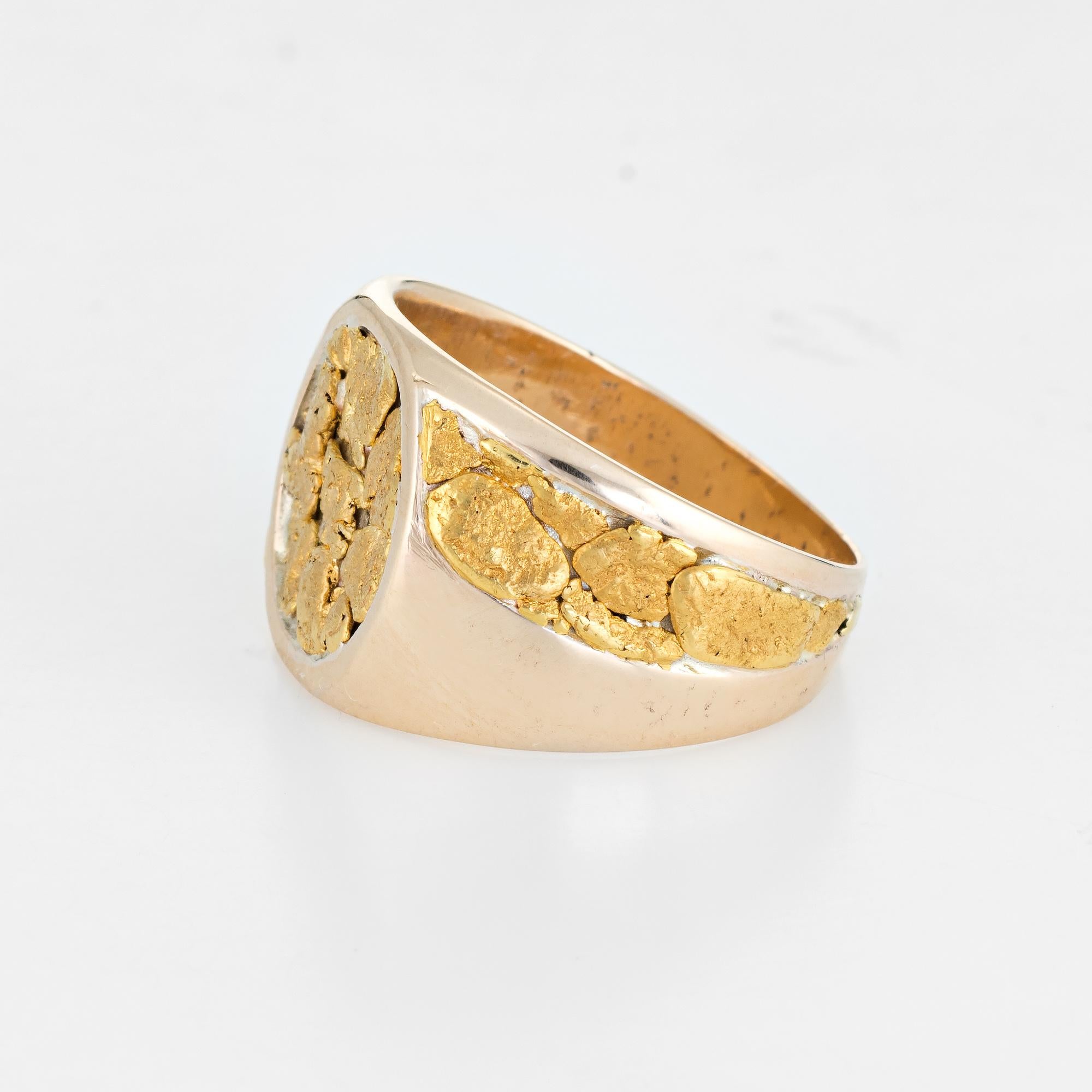 men's vintage gold nugget ring