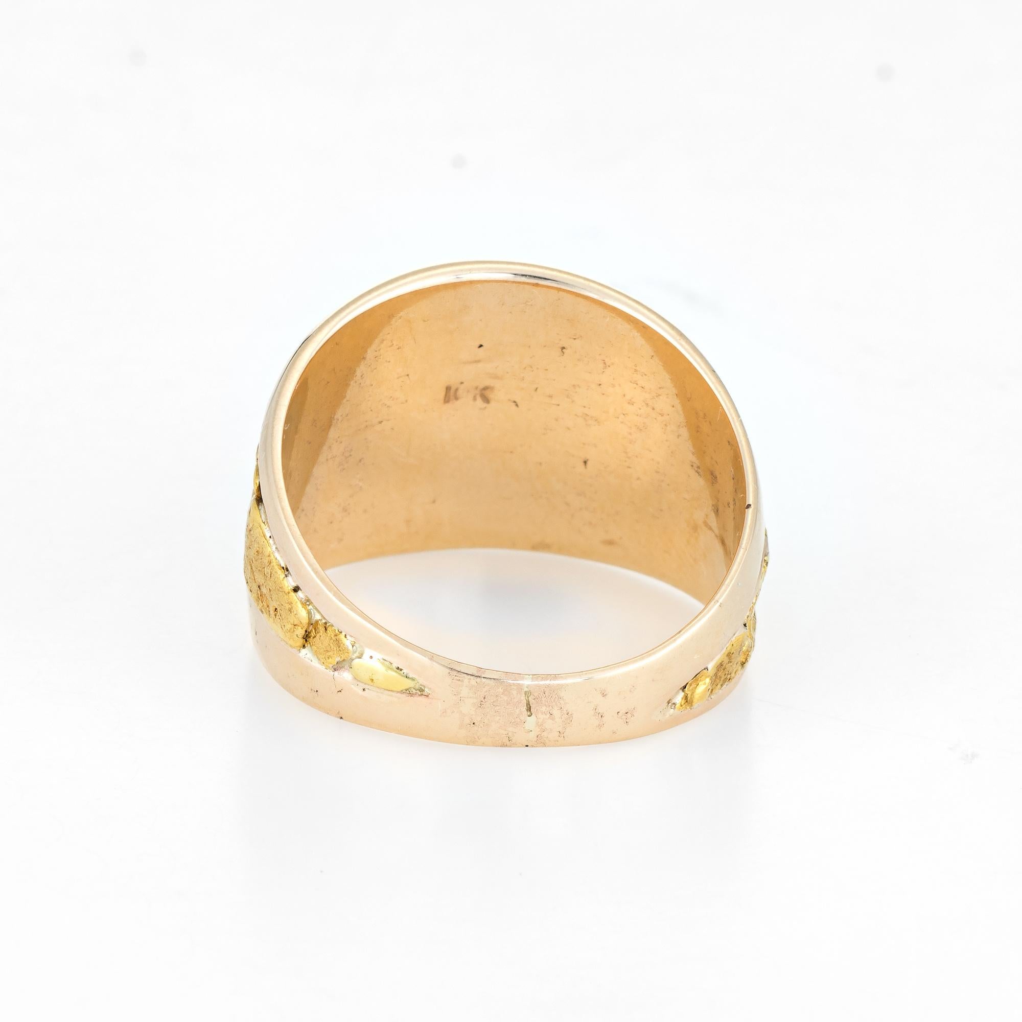 24k gold nugget ring