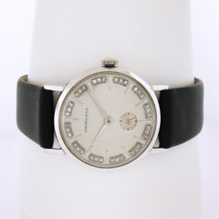 Vintage Men's Hamilton 14k White Gold 32mm 17j Mechanical Diamond Wrist Watch