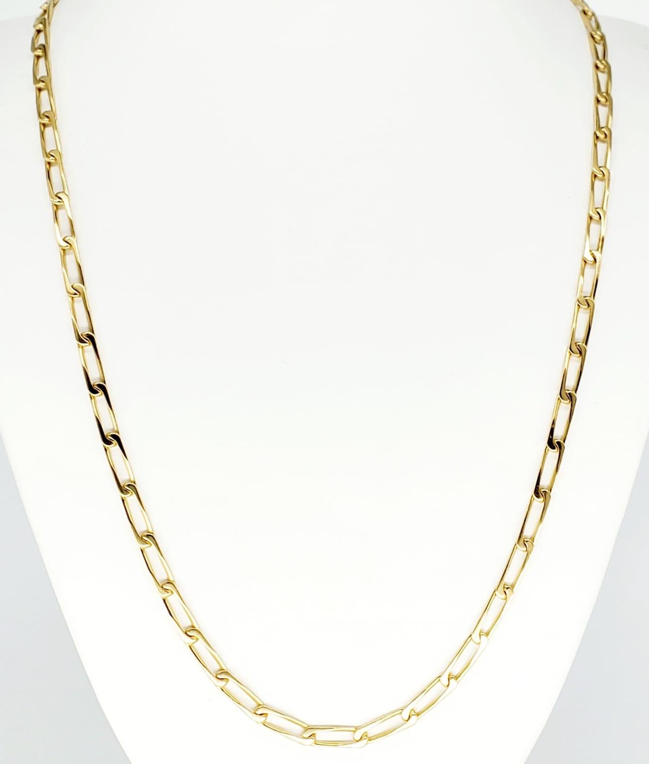 Men s Fancy Paper Clip Link 18 Karat Gold Chain Heavy