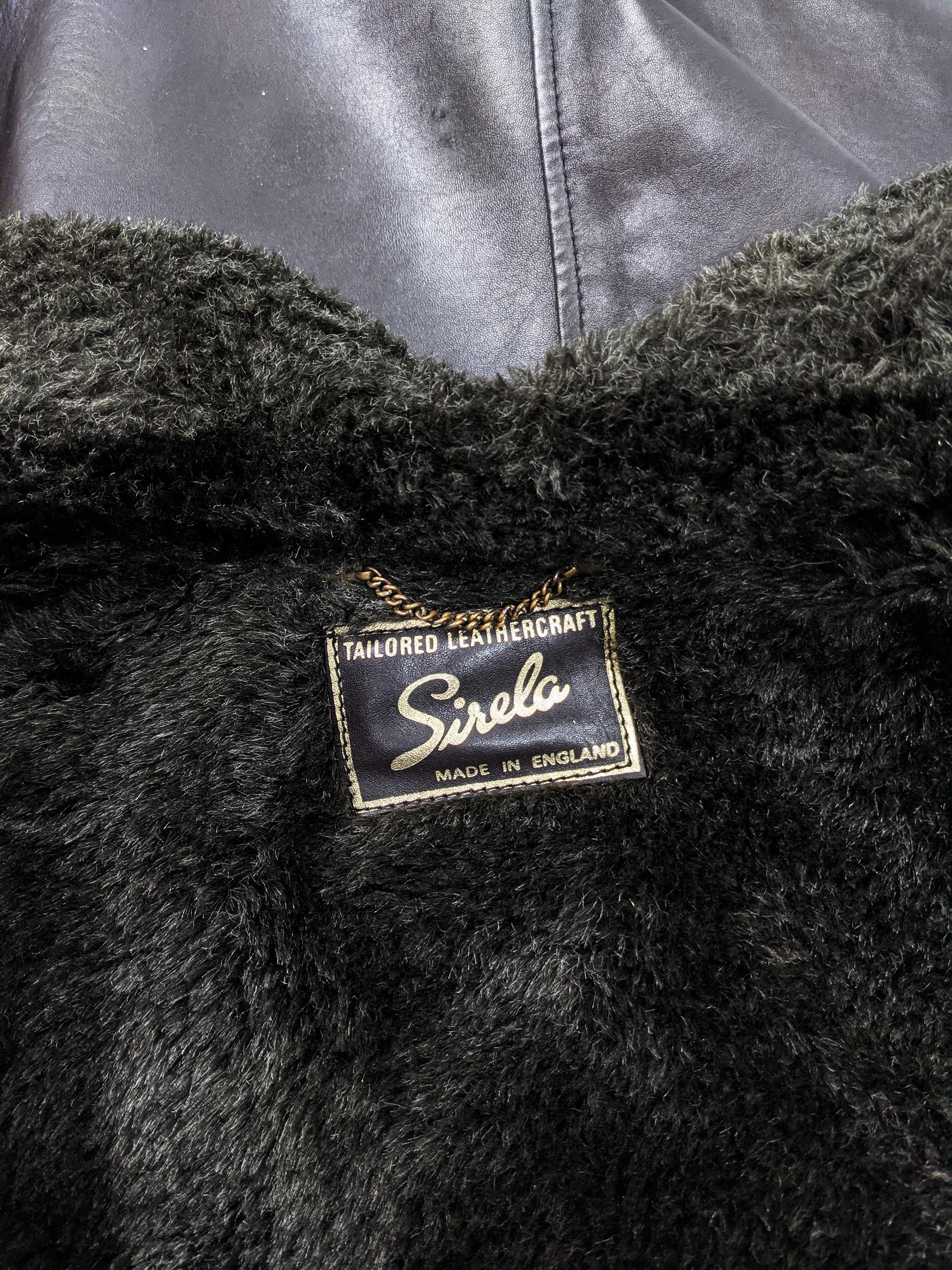 Vintage Mens Leather & Faux Fur Coat, 1970s In Excellent Condition For Sale In Doncaster, South Yorkshire