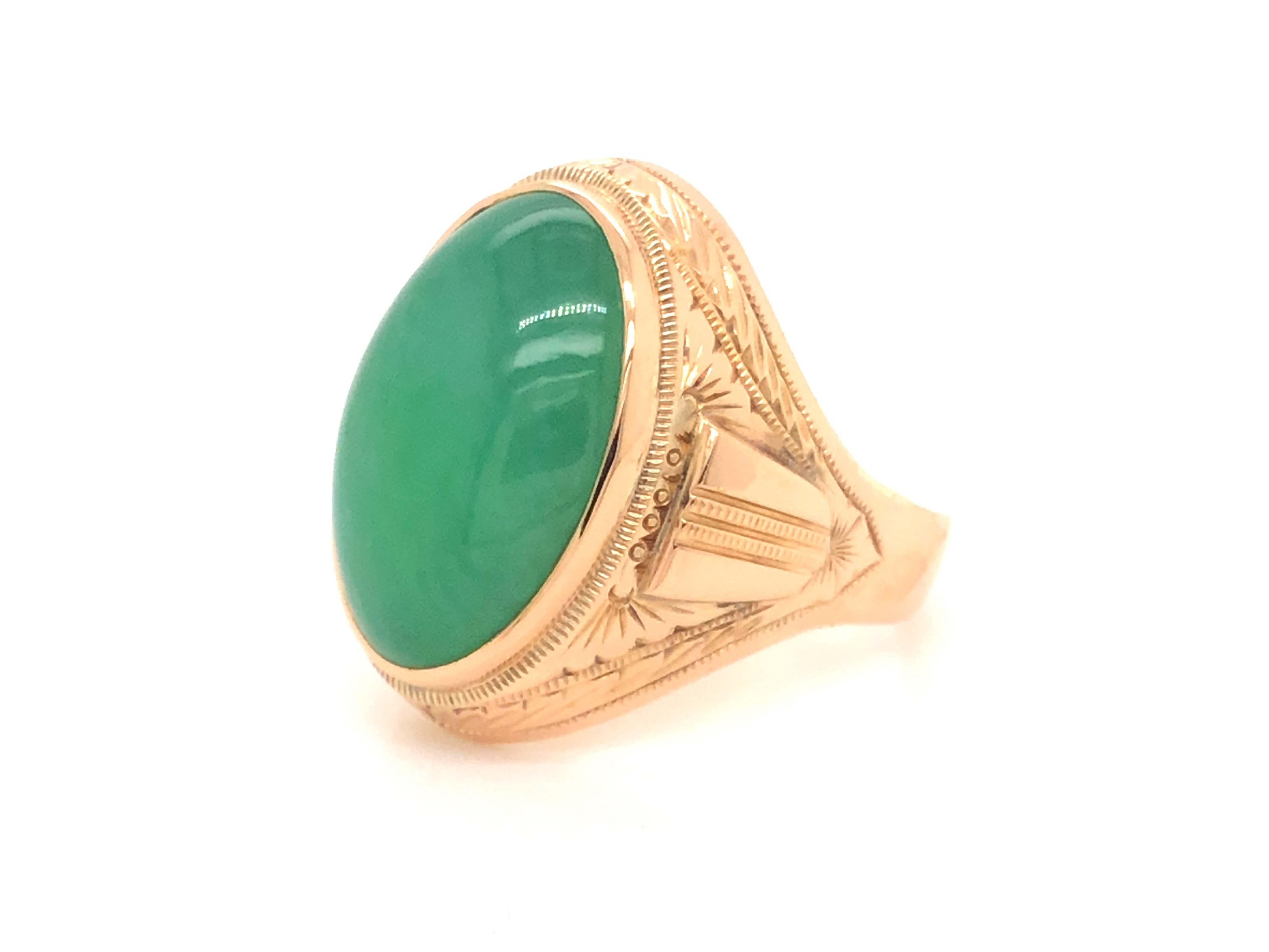 jade gold ring mens