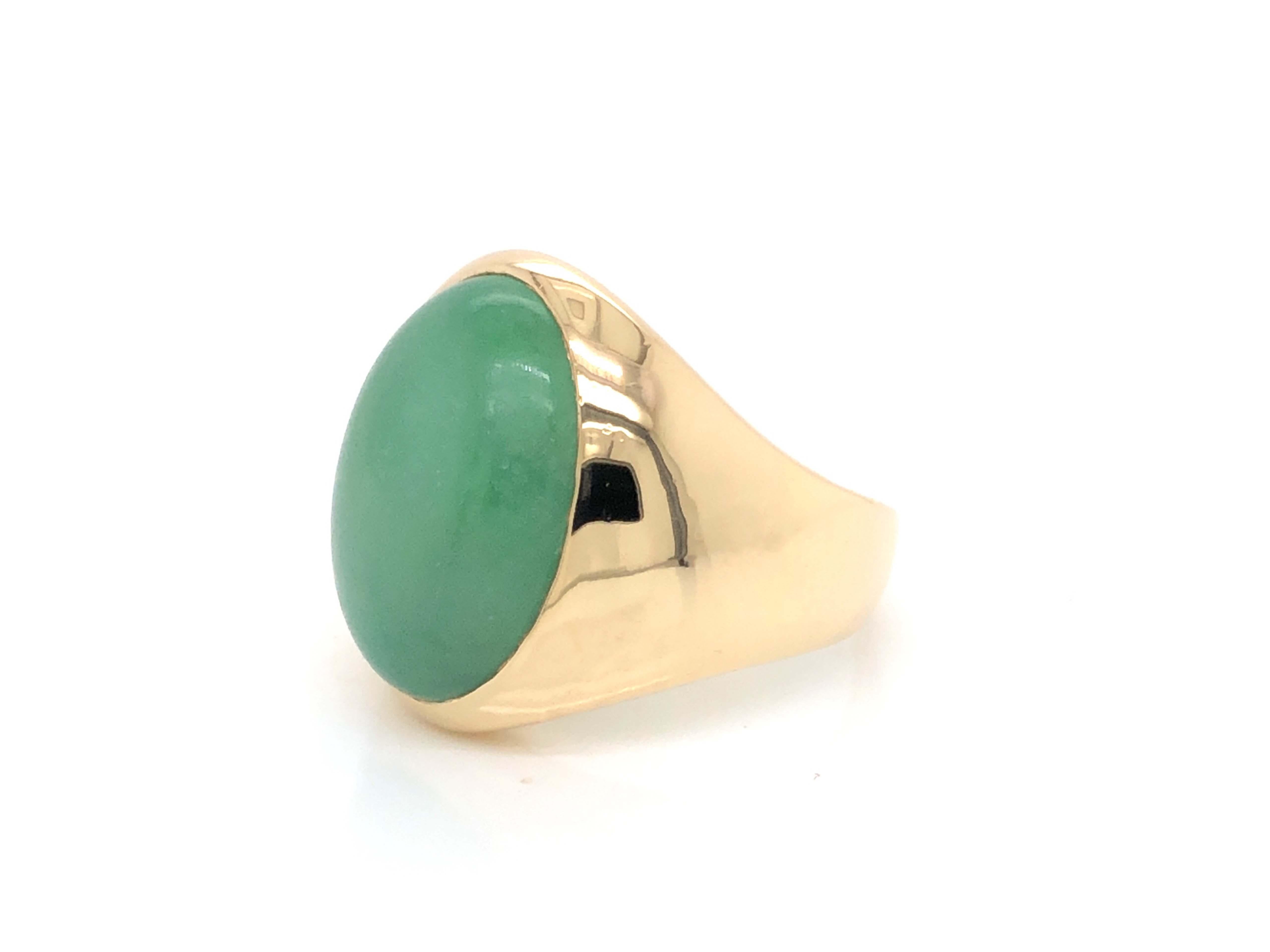 flat jade ring