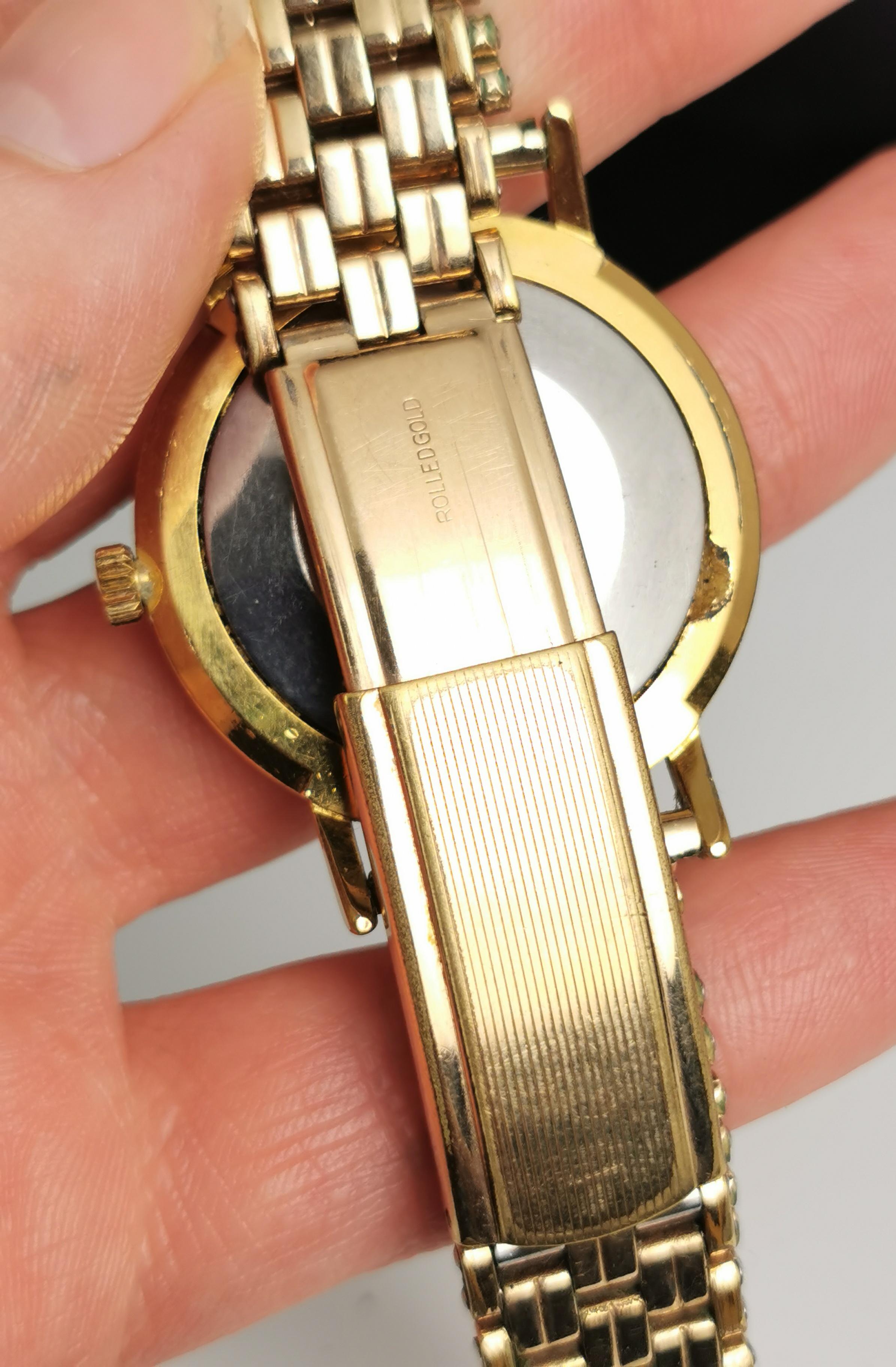 Women's or Men's Vintage Mens Poljot wristwatch, rolled gold, C1960s 