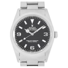 Vintage Herren Rolex Explorer I 14270 - Schwarzes Tritium-Zifferblatt, W# Einzelschnalle, Vintage