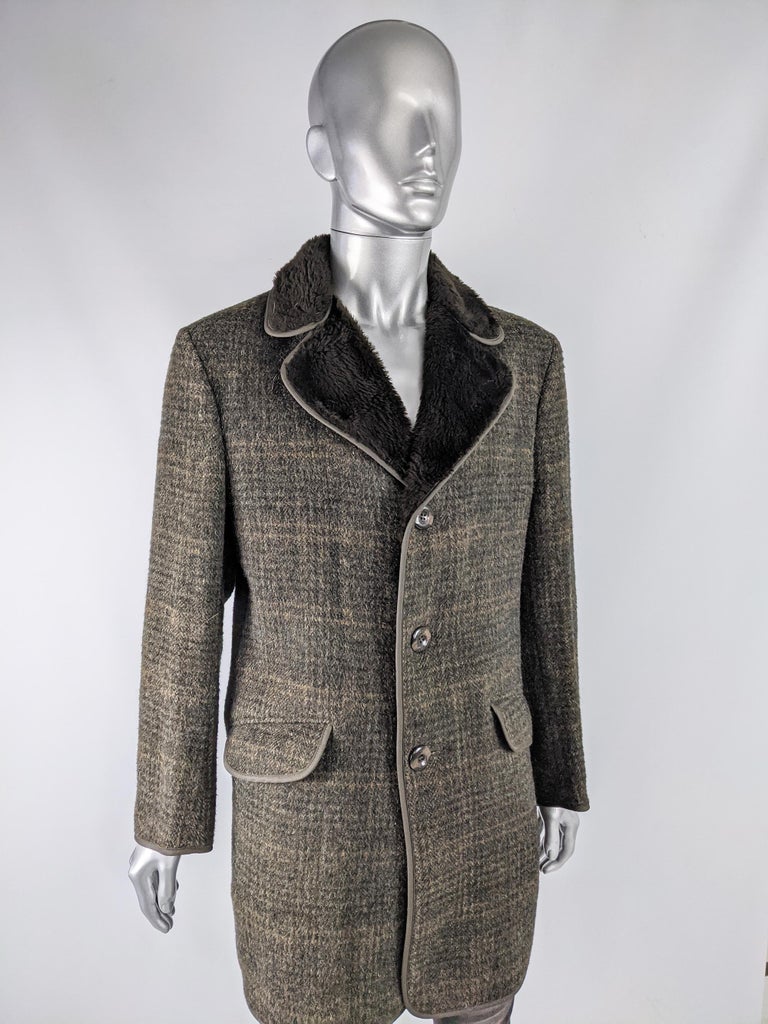 1970s Mens Mod Tweed Winter Coat main image 0